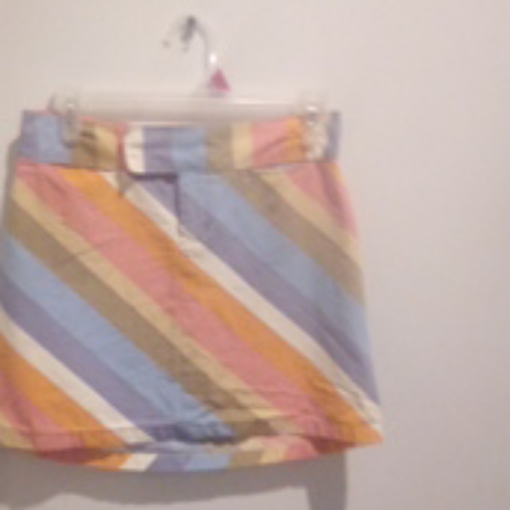 Multi colored mini skirt pastel colors